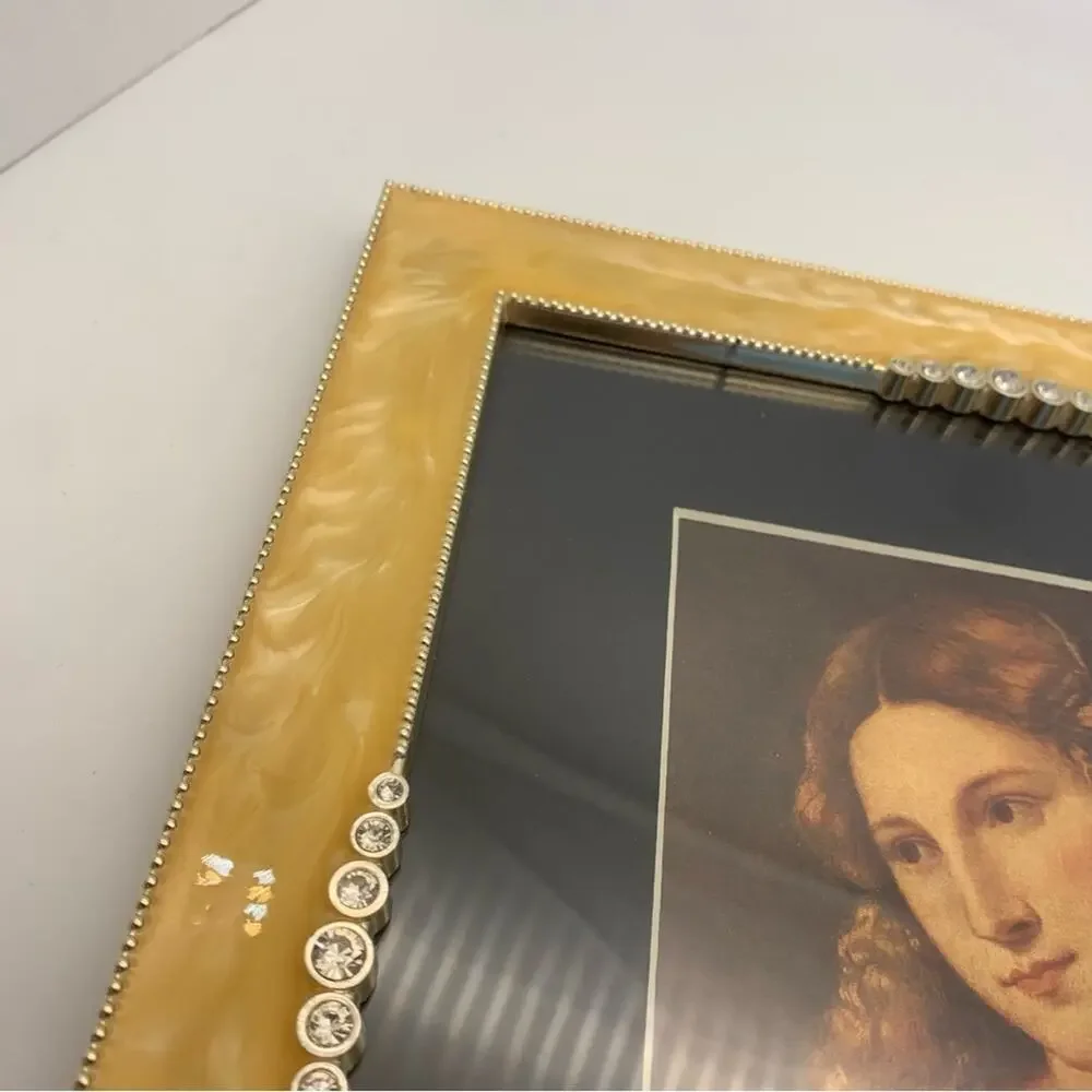 Gold Enamel Rhinestone Picture Frame - Picture 4 of 10